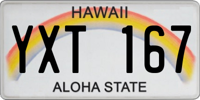 HI license plate YXT167