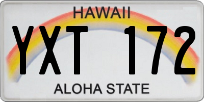 HI license plate YXT172