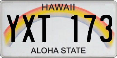 HI license plate YXT173
