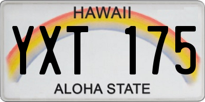 HI license plate YXT175