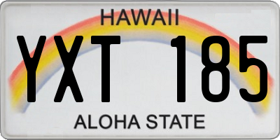 HI license plate YXT185