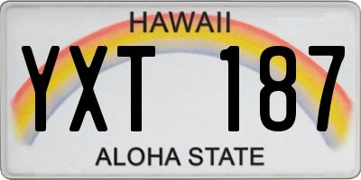 HI license plate YXT187
