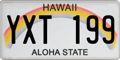 HI license plate YXT199