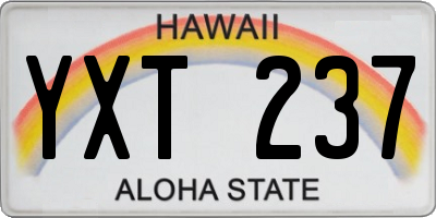 HI license plate YXT237