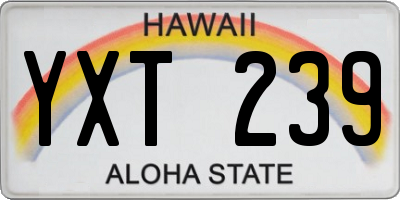 HI license plate YXT239