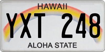HI license plate YXT248