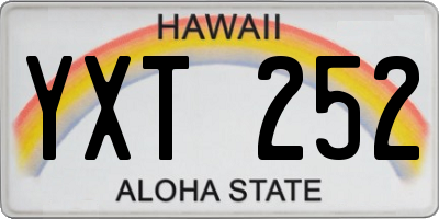 HI license plate YXT252