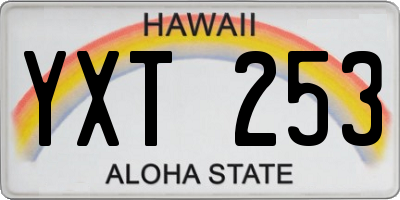 HI license plate YXT253