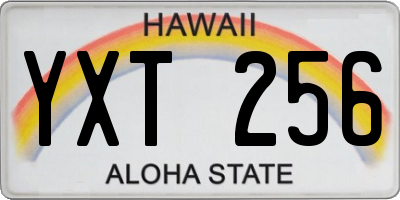 HI license plate YXT256