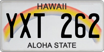 HI license plate YXT262