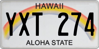 HI license plate YXT274