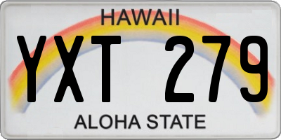 HI license plate YXT279