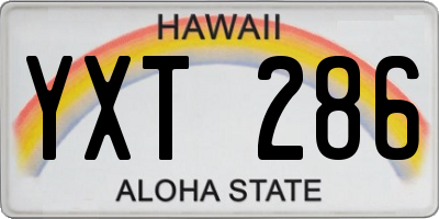 HI license plate YXT286