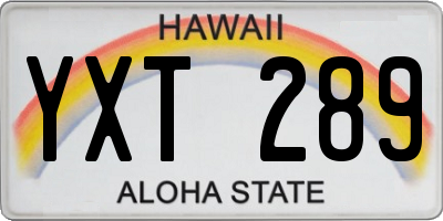 HI license plate YXT289