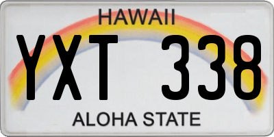 HI license plate YXT338