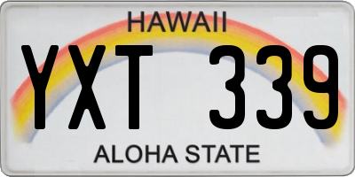 HI license plate YXT339