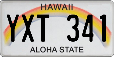 HI license plate YXT341
