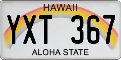 HI license plate YXT367