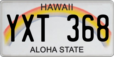 HI license plate YXT368