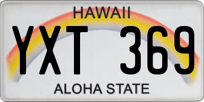 HI license plate YXT369