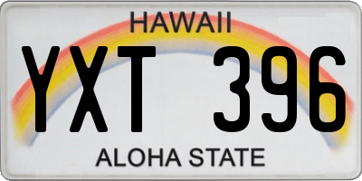 HI license plate YXT396