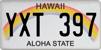 HI license plate YXT397