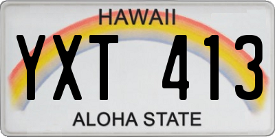 HI license plate YXT413