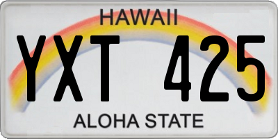 HI license plate YXT425