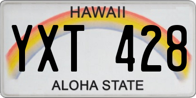 HI license plate YXT428