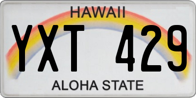 HI license plate YXT429