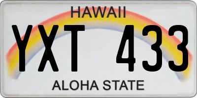 HI license plate YXT433