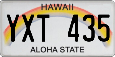 HI license plate YXT435