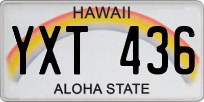 HI license plate YXT436