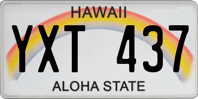 HI license plate YXT437