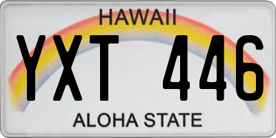 HI license plate YXT446