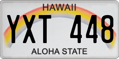 HI license plate YXT448