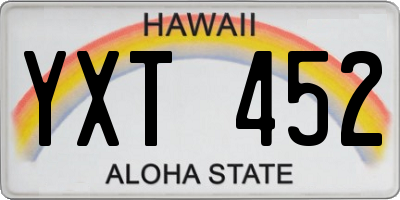 HI license plate YXT452