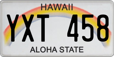 HI license plate YXT458