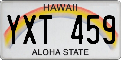 HI license plate YXT459