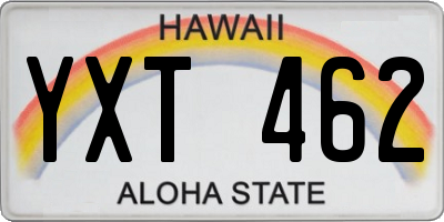 HI license plate YXT462