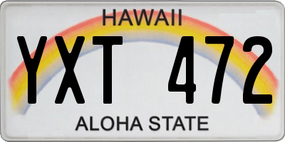 HI license plate YXT472