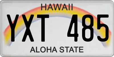 HI license plate YXT485