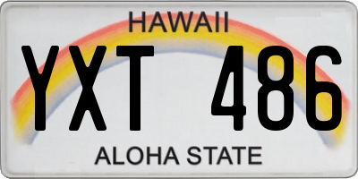 HI license plate YXT486