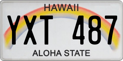 HI license plate YXT487
