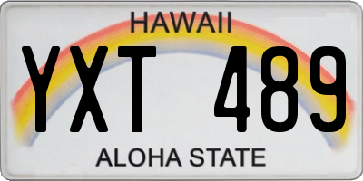 HI license plate YXT489