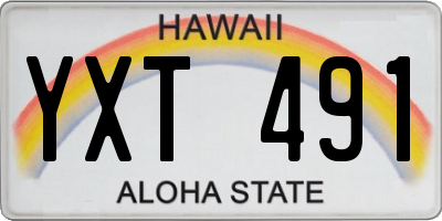 HI license plate YXT491