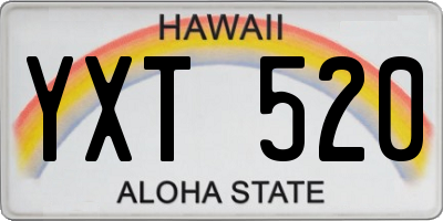 HI license plate YXT520