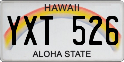 HI license plate YXT526