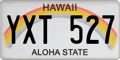 HI license plate YXT527