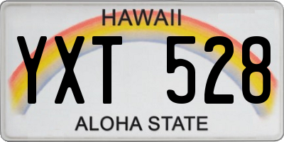HI license plate YXT528